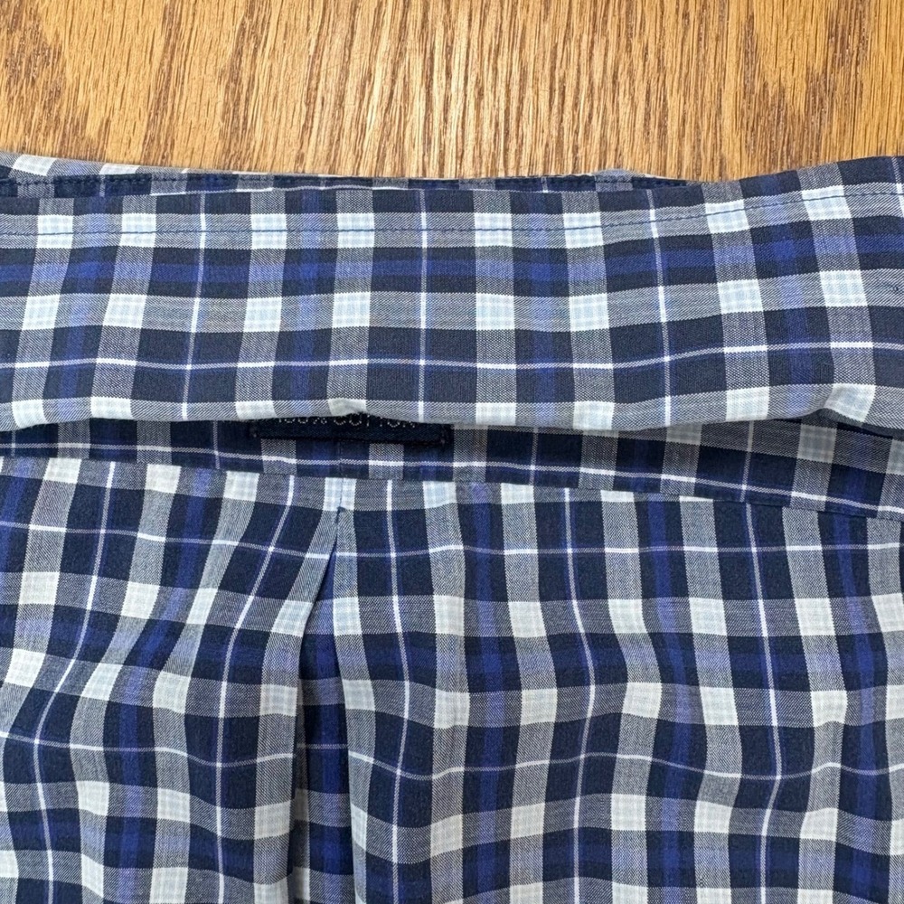 Ralph Lauren Blake Shirt M Short Sleeve Blue White Pony Check Button Down Men - Picture 8 of 11